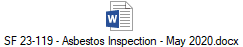 SF 23-119 - Asbestos Inspection - May 2020.docx